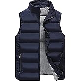 XinYangNi Mens Puffer Vest Quilted Outerwear Winter Warm Down Puffy Vests Lightweight Casual Padded Jacket