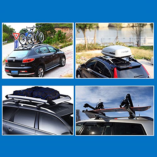 Yuanshikj 54" Universal Aluminum Locking roof Top Rack Cross Bars car Luggage roof Racks Adjustable Window crossbars Cargo Carrier Storage Rooftop (54 inch)