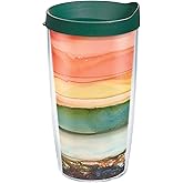 Tervis Inkreel - Evening Tides Made in USA Double Walled Insulated Tumbler Travel Cup Keeps Drinks Cold & Hot, 16oz, Classic