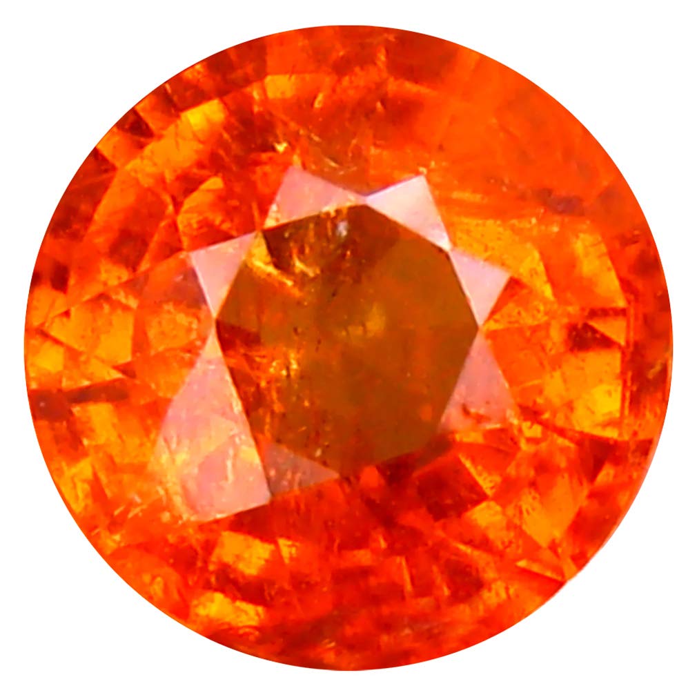 1.61 ct Round Cut (7 x 7 mm) Namibian Fanta Orange Spessartine Natural Loose Gemstone