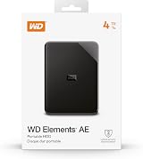 WD Elements AE 4TB Portable External Hard Drive USB 3.2 Gen 1 Black view 2