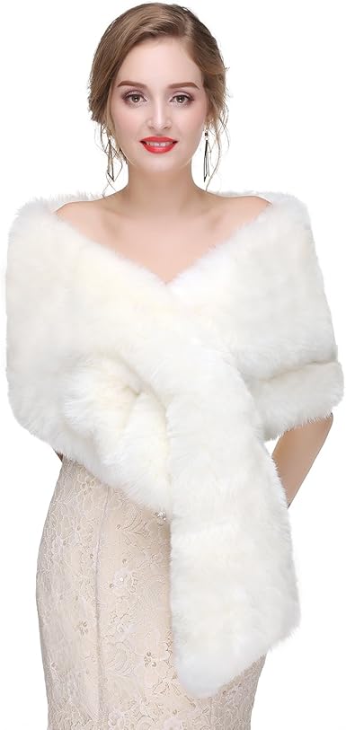 fur wrap for evening dress