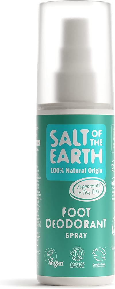 Salt Of The Earth Foot Deodorant Spray 100 ml Peppermint Tea Tree Refillable
