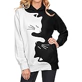 SLEITY Women Cat T-Shirts Pet Lover Gifts Shirts Funny Cat Graphic Tees Crewneck Top
