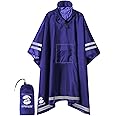 SaphiRose Hooded Rain Poncho Waterproof Raincoat Jacket for Men Women Adults