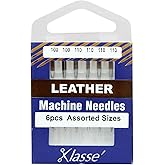 Klasse Leather Needles, Assorted 100 and 110, 1 Pack, 6pcs, AA5104.992
