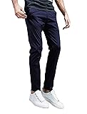 Match Mens Slim-Tapered Flat-Front Casual Pants