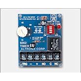 Altronix 6062 Multi-Function Timer - 12VDC or 24VDC Operation, SPDT Contacts Rated @ 8 amp/115VAC, 1 sec. to 60 min. Adjustable Timing Range. One seco
