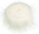 Sgehenr White Faux Fur Fabric 9x150cm Shaggy Plush Craft Fur Gnomes Santa view 1