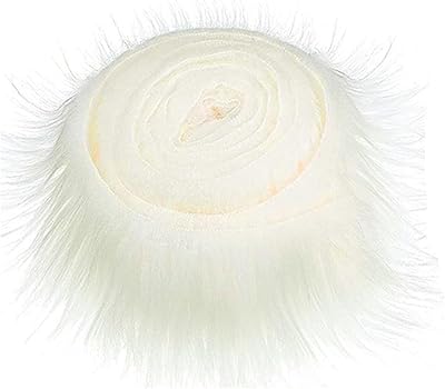 Sgehenr White Faux Fur Fabric 9x150cm Shaggy Plush Craft Fur Gnomes Santa