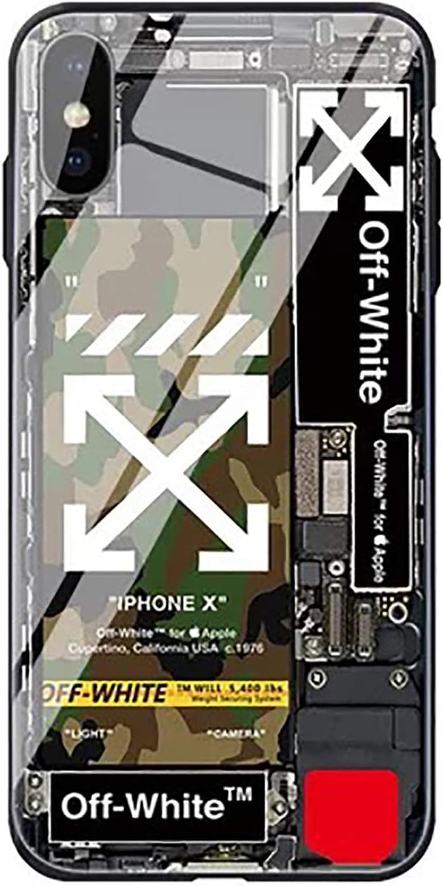 TYUSAN Off OW Phone Case Protective Premium Hard Case Ultra Slim Shock Proof Cover/Bumper/Skin/Cushio for iPhone (Off White Camouflage, iPhone xsmax)