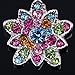Chinatera Crystals Set Flower Hinged Barbell Dangle Belly Button Ring Navel Body Jewelry Belly Button Ring Flower Belly Ring
