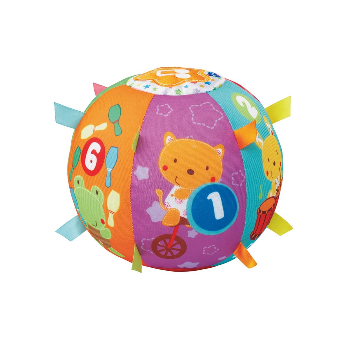 VTech - Singing Ball Interactive Fabric Ball with Over 50 Songs, Multicoloured, 24.9 x 14.0 x 8.9 cm (3480-166122)