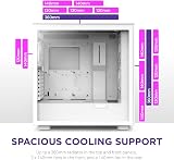 NZXT H7 Flow RGB ATX Mid-Tower PC Case White 3x RGB Fans Tempered Glass view 6