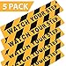 Mobling Watch Your Step Anti Slip/Skid Abrasive Sticker [5 Pack] - Safety for OSHA/Winter Ice & Slippery Steps