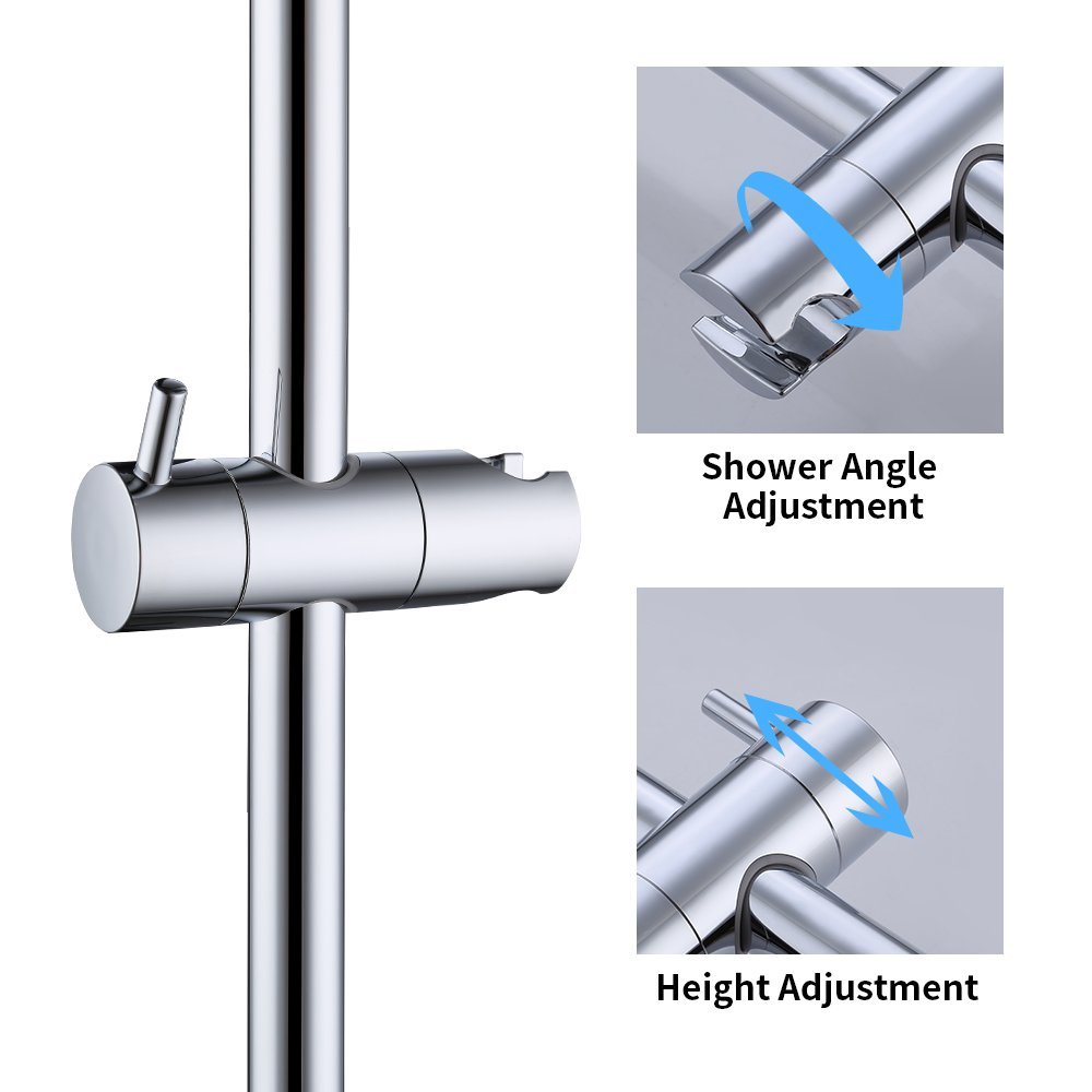 KES 28Inch F200 Hand Shower Slide Bar with Height Adjustable Sliding