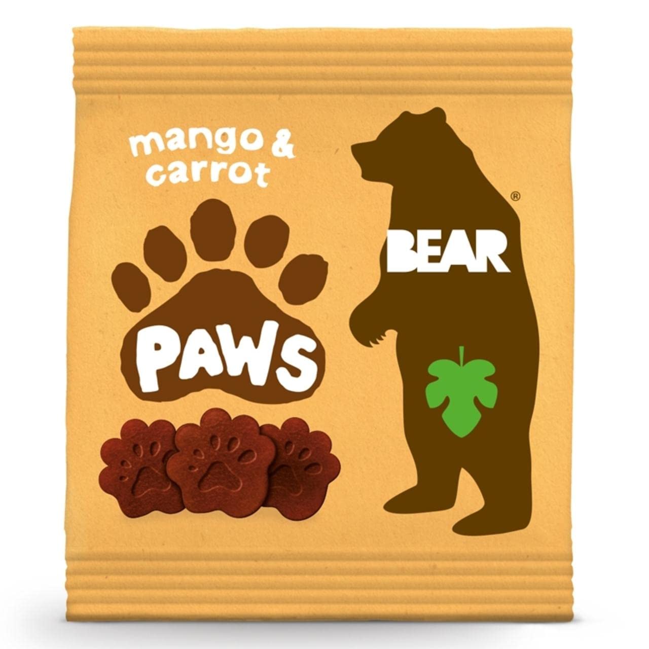 Bear Pure Fruit & Veg Paws Mango & Carrot Bars 12+ Months, 5x20g