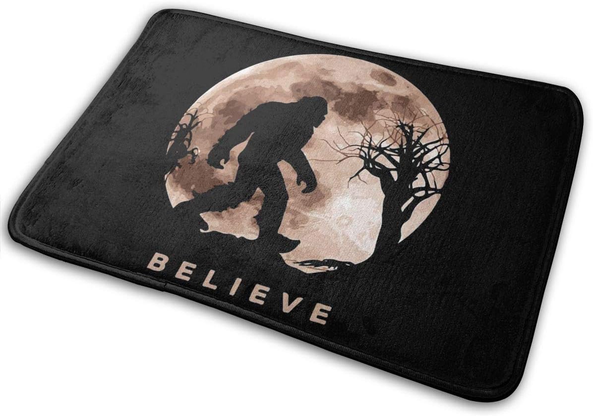 Ykaekc Ksws Funny Bigfoot Sasquatch Full Moon Non Slip Doormats Bathroom Rugs for Indoor/Outdoor/Front Door/Bathroom Mats 15.74 X 23.62 in (40cm X 60cm)