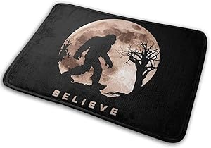 Ykaekc Ksws Funny Bigfoot Sasquatch Full Moon Non Slip Doormats Bathroom Rugs for Indoor/Outdoor/Front Door/Bathroom Mats 15.74 X 23.62 in (40cm X 60cm)