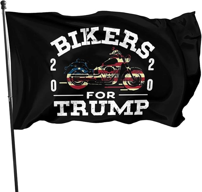 YC° Bikers for Trump 2020 USA USA Flags 3x5 Foot American