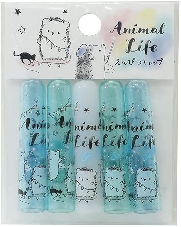 Amazon Co Jp 鉛筆キャップ Animal Life えんぴつカバー 5本セット ペイント カミオジャパン 文具 女子向け グッズ 通販 おもちゃ