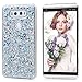 Badalink LG V20 Case Shiny Glitter Sparkle Powder Series Shockproof Drop Protection Soft TPU Flexible Rubber Protective Sratchproof Slim-Fit Colorful Cover for LG V20 - Silver