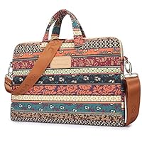 Kinmac New Bohemian 14 inch Canvas Laptop Shoulder Messenger Bag Briefcase for 14 inch laptop and Macbook Pro 15 Retina