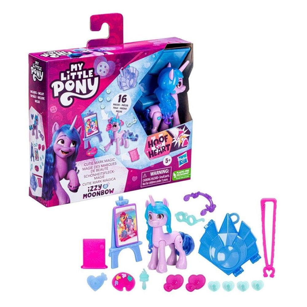My Little Pony Discover Your Pony Sparkle Beauty Spot Magic Izzy Moonbow, 7.5 cm Large Hoof to Heart Pony, from 5 — image 1