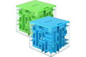 MOLAVX 2 Pack Money Maze Puzzle Box, Perfect Money Holder Puzzle and Brain Teasers for Kids and Adults
