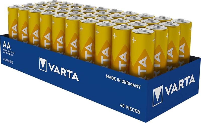 Pile AA, Confezione da 40 Tray, Longlife Power, alcaline