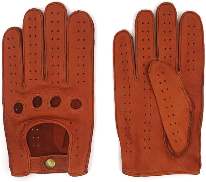 Harssidanzar Mens Leather Driving Gloves Unlined Amazon.co.uk Clothing