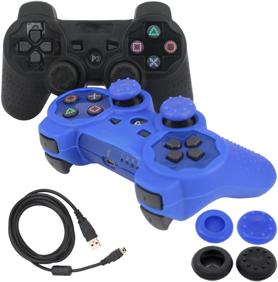 BlueLoong PS3 Controller Wireless Double Shock 2 Pack