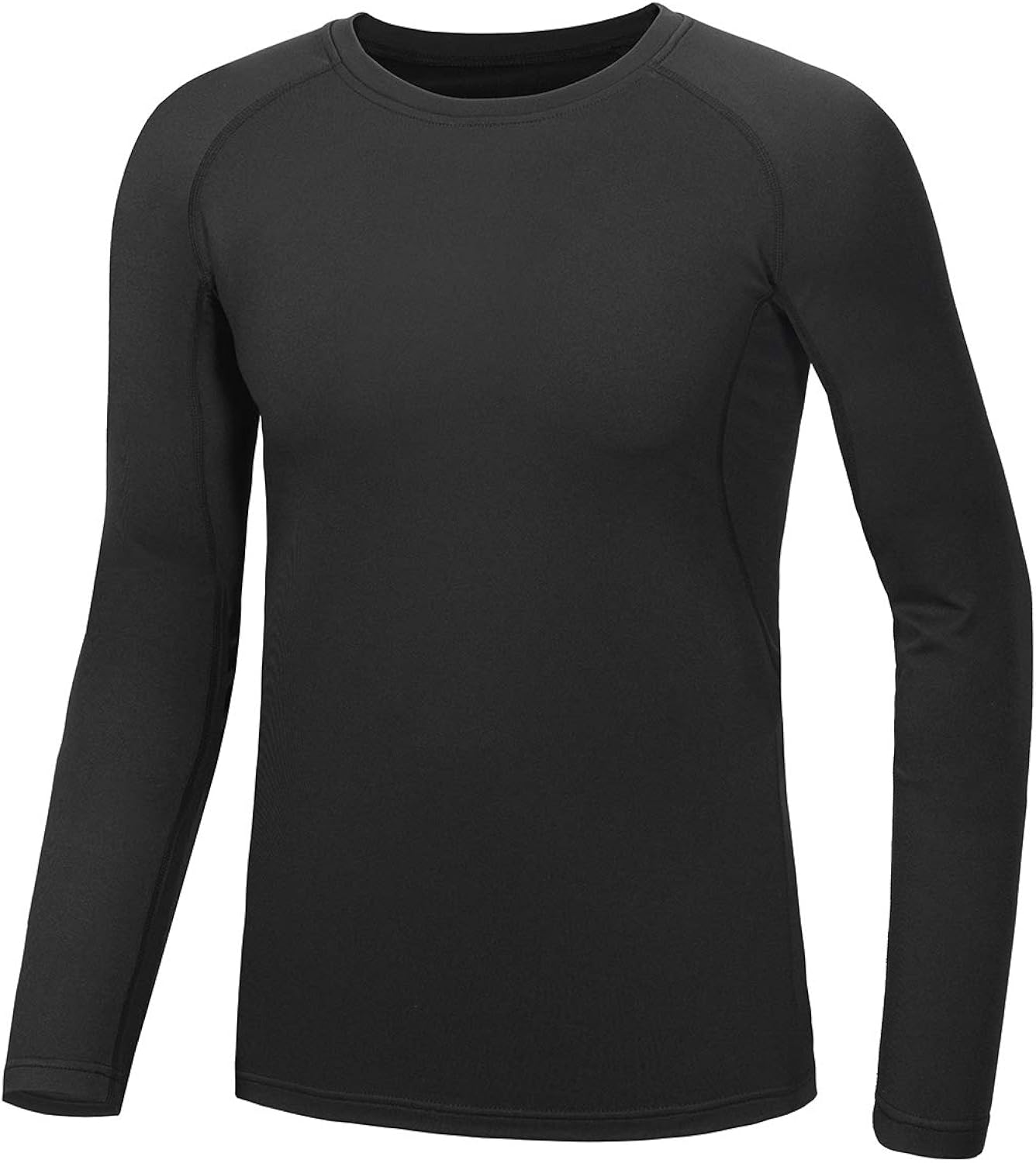 TAIBID Youth Boys' Compression Thermal Shirt Fleece Base Layer Long Sleeve Soccer Baseball Top, Size S - XL: Clothing