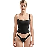 SUUKSESS Women Double Line Square Neck Tank Top Summer Y2K Going Out Basic Cami Shirt