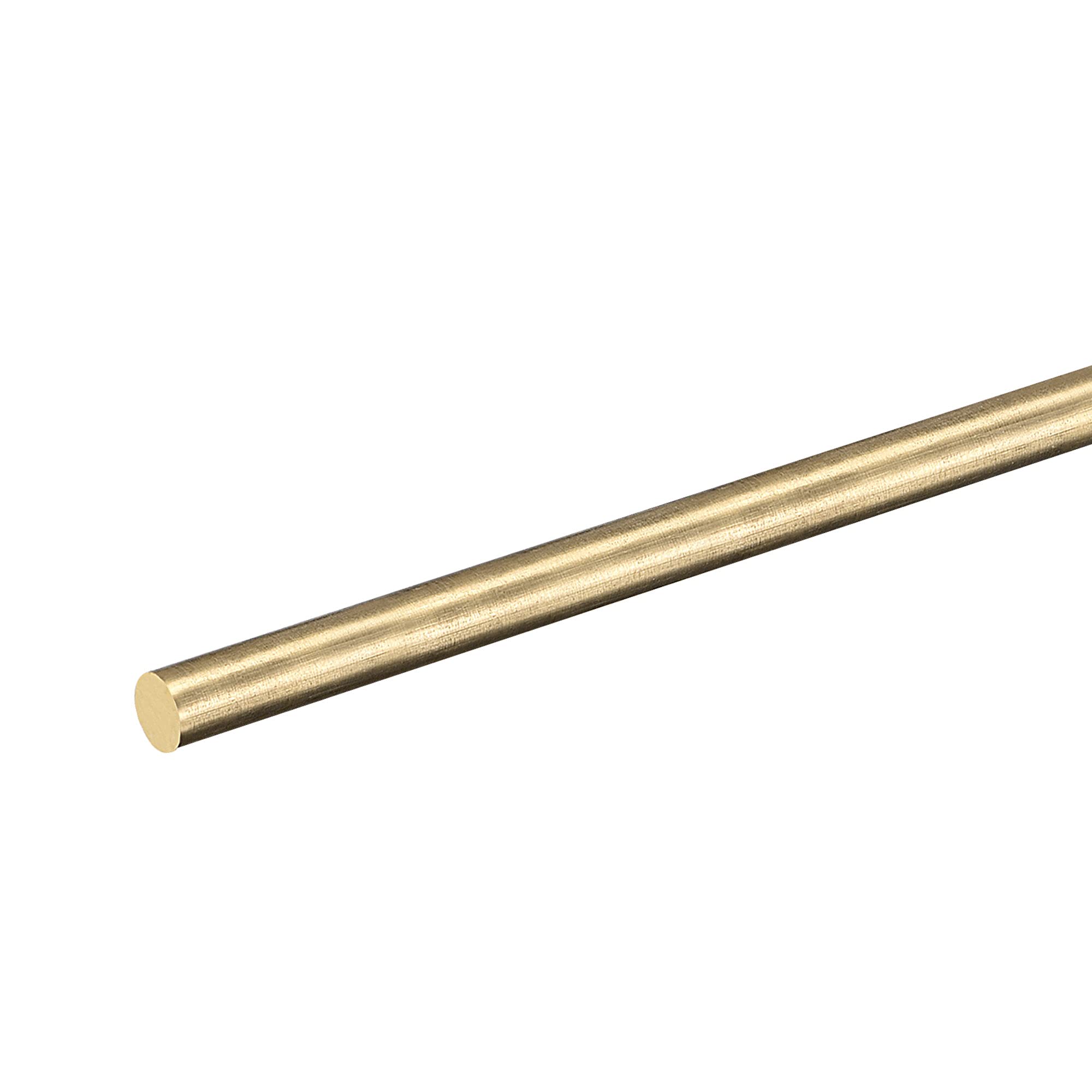 sourcing map Brass Rod,Brass Solid Round Rod 6mm Diameter 200mm Length Lathe Bar Stock for RC Model Airplane Helicopter DIY Craft Pack of 1pcs