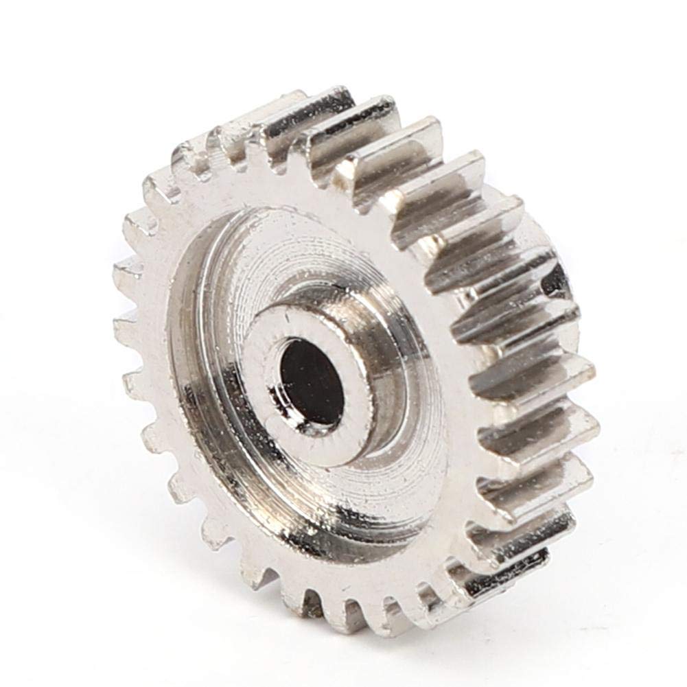 27Teeth Metal Motor Pinion Gear RC Model Car Upgrade Part Replacement Fit for 1/14 144001(Silver)