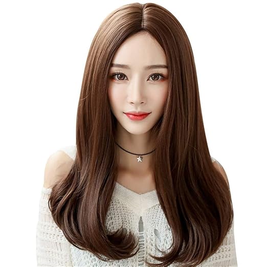 Amazon.com : Bin Zhang Ms. wig has no bangs buckle inside straight face