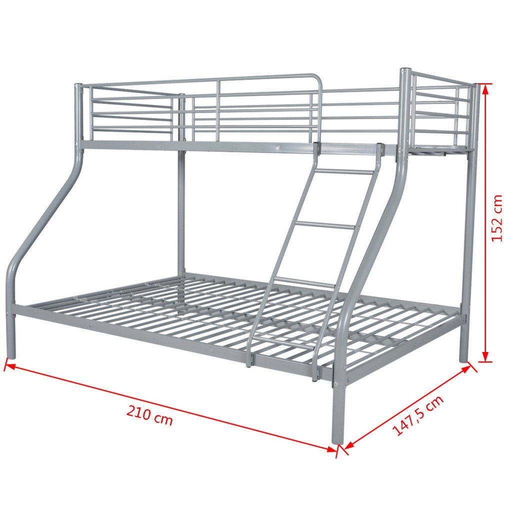 Hochbett Kinder Metall - Etagenbett Oscar Weiss Metall 2x 90x200 Cm