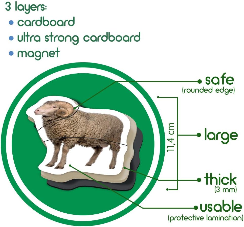 Farm Animal Magnetic Puzzle for Kids, Magdum, 6 Farm Animals with 18 Magnetic Pieces, First Learning Puzzle Game for Toddlers - Image 5