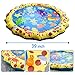 Conthfut Toddler Sprinklers Splash Water Play mat, 39in-Diameter Splash pad Outdoor Sprinkle Mat Summer Fun Water Toys Toddler Boys Girls
