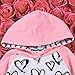 Kashoer 2Pcs Newborn Baby Girls Hand-painting Heart Tops Hoodies Pants Outfits Set (18-24M, Pink)