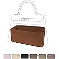 DGAZ Bag Organizer Insert, Silk Purse Organizer, Luxury Handbag & Tote Organizer, Fits Kelly mini I/mini II /20/25/28/32/35/40 Bags (Gold, KL32)