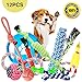 Dog Toys, Dog Chew Toys, Dog Training Toy Set with Ball Ropes and Squeaky Toys for Medium to Small Doggie, 12 Pack of Gift Pet Toy Set