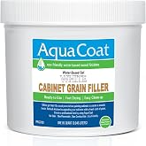 AquaCoat Water-Based White Cabinet Wood Grain Filler Gel &ndash; Fast Drying, Low Odor White Wood Filler, Sandable &amp; Paintable for Interior &amp; Exterior Repairs, Upgrades &amp; Restorations &ndash; 32 oz