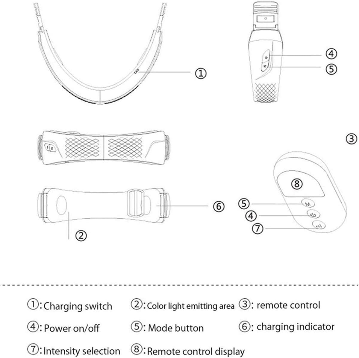 LI&muzi V-Face Shaping Massager Face Lifting Instrument Thin Beauty Machine Chin Lift Up Vibration Facial Belt: Home & Kitchen