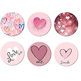 CClupady - 6 Pack Universal Phone Grip,Cell Phone Finger Holder Stand for Smartphone and Tablets - Pink Heart Rose Gold