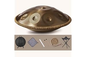 Melkus Handpan Drum, Handpan Drums for Adults 22 Inches 9 Notes D Kurd 440Hz