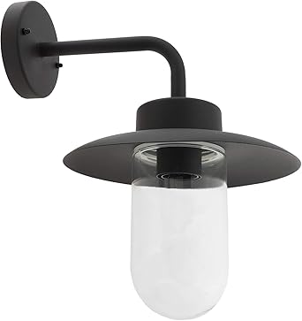 Led Aussen Wandleuchte Ip44 Grau Anthrazit E27 Fassung Retro Nostalgie Vintage Aussenleuchte Mit E27 Sockel Max 60watt I Kolben Klarglas Amazon De Beleuchtung