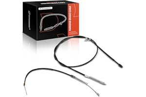 A-Premium Rear Driver and Passenger Side Parking Brake Cable Assembly Compatible with Chevrolet, GMC, Buick and Saturn Models