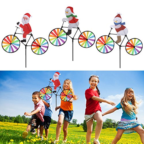 Lvyuanda Christmas Colorful Wheel Wind Spinner Windmill - Outdoor Lawn Garden Decor - Decor Your Yard Garden, Random Delivery